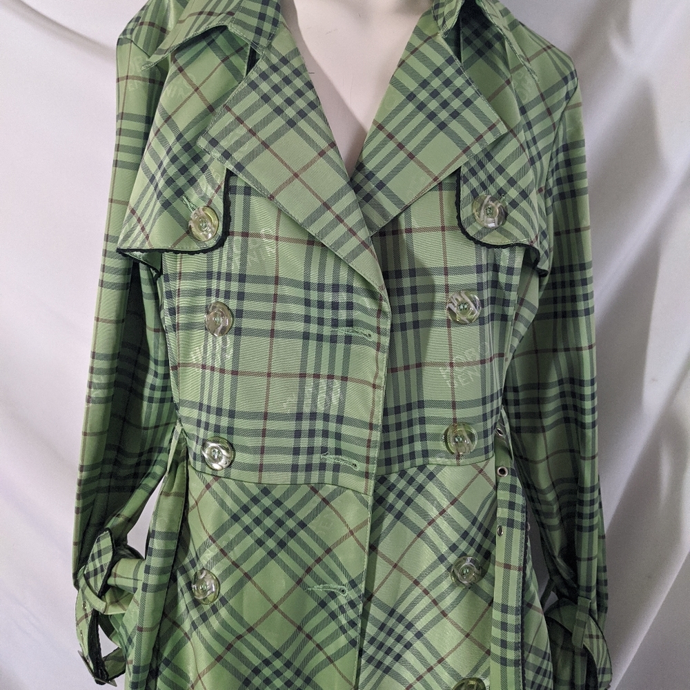 X'Donna | plaid trench coat | hobo denim | L - Picture 7 of 7